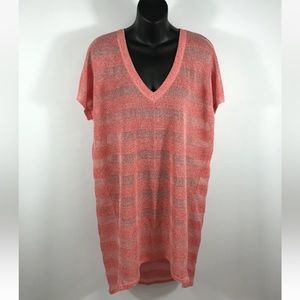 JORDAN TAYLOR Pink Short Sleeve Pull-over Swim Cover Up Women - Size XL -NWT